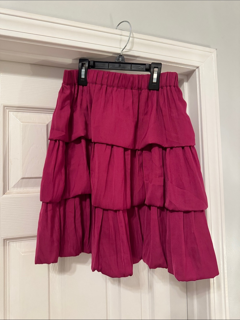 Current Air - Bubble Mini Skirt in Fuchsia